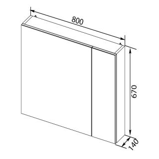 Зеркало-шкаф Aquanet Порто 80 белый